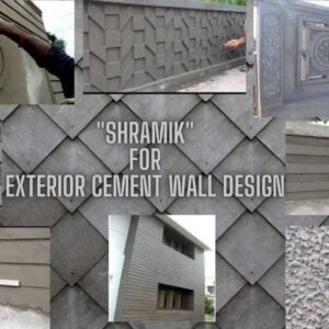 Shramik for Exterior Cement Wall design (Price Per Day)